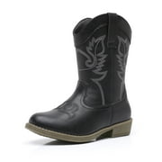 Blikcon Kids Cowboy Boots Girls Mid Calf Western Cowgirl Boots Side Zipper (Toddler/Little Kid/Big Kid)